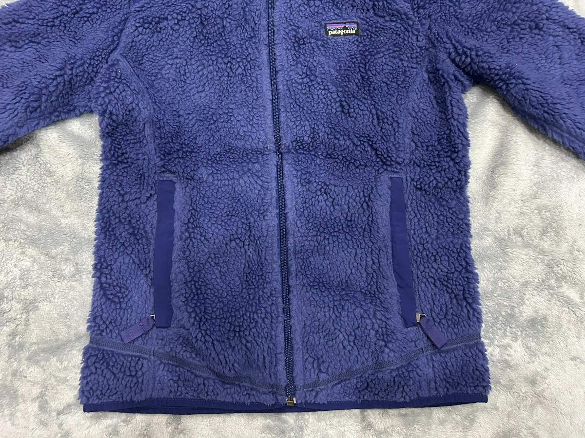 PATAGONIA RETRO X SHERPA FLEECE BUTTERFLY WOMENS JACKET SMALL BLUE