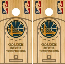 Golden State Warriors Cornhole Wrap NBA Court Game Skin Set Vinyl Decal CO608
