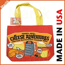 Trader Joe’s Cheese Adventures Reusable Heavy Cotton Shopping Bag Trader Joes