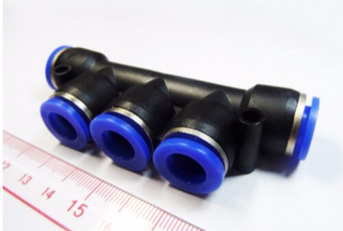 2 Stück 5 Wege 5 OEM 8 mm Pneumatik Steckverteiler Schnellverschraubung 8 mm Rohr 8 mm PK8 - Bild 2 von 3