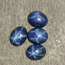 Blue Star Sapphire Diffused 9x7mm Oval Cabochon Loose Gemstone s 