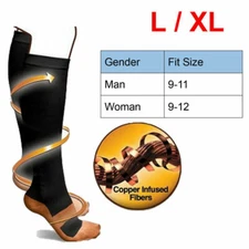 Copper Compression Socks 6Pairs Fit Knee High 20-30mmHg Energy Support Recover