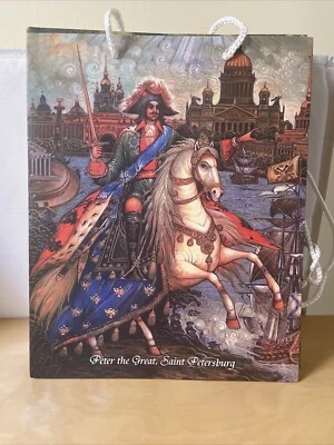 Paper Gift Bag Russian Souvenirs Fairytale Khokhloma Peter I