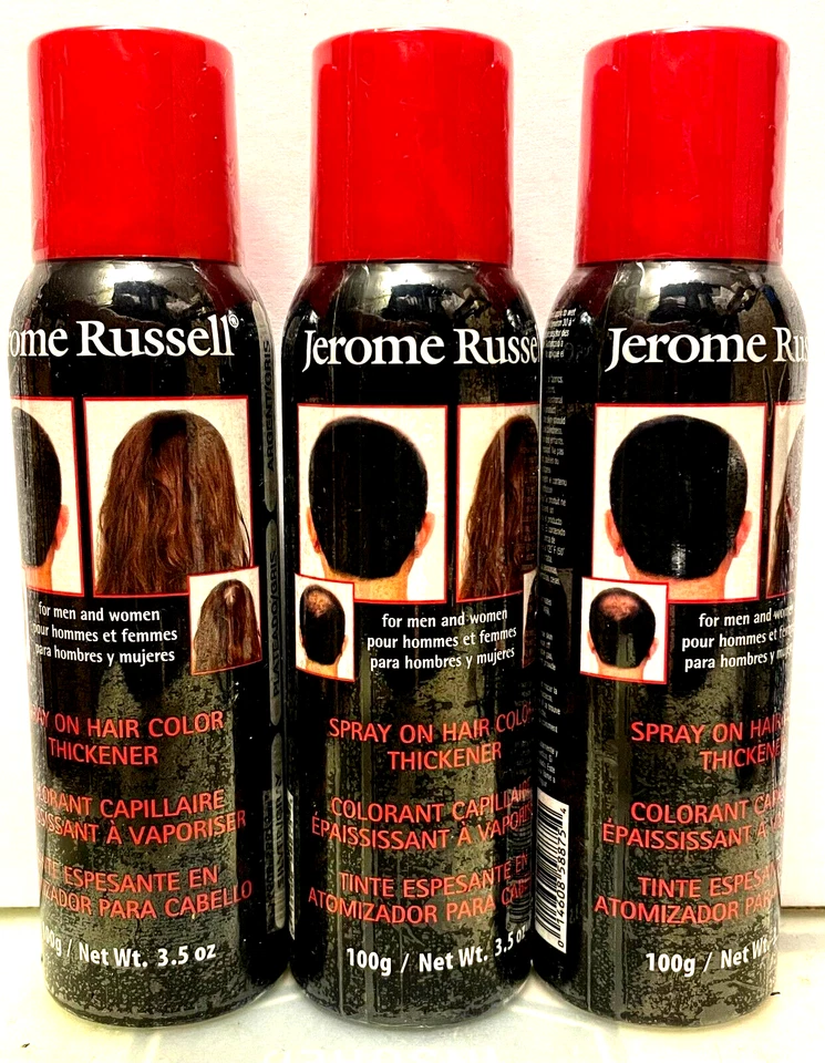JEROME RUSSELL PLATA/GRIS SPRAY TEMPORAL ESPESANTE DE COLOR DE CABELLO 3,5 OZ 3 LATAS Foto 2 de 3