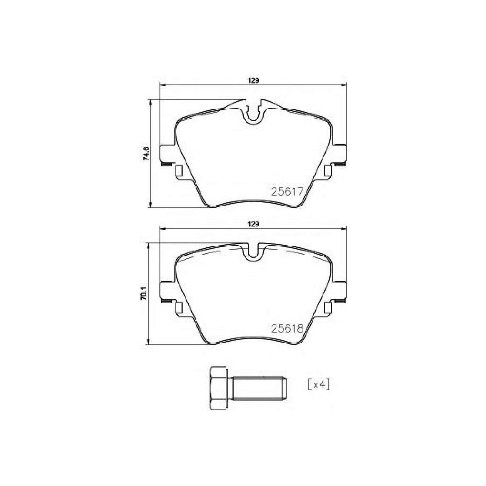 For BMW X1 F48 sDrive 18 d Genuine OE Textar Front Disc Brake Pads Set