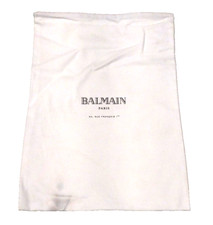 Authentic Balmain Paris White Dust Bag Storage Cover Drawstring Bag 15 X 15.5