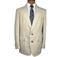 Marx Hart Schaffner Jack Nicklaus Blazer Jacket Golden Bear Brown Golf 42R