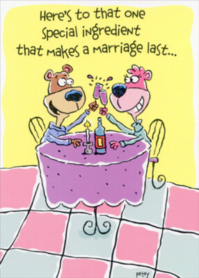 Special Ingredient Funny / Humorous Wedding Anniversary Congratulations Card