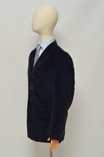 VERSUS GIANNI VERSACE Vintage Black Velour Striped Blazer Jacket Size 48 Italy - Picture 3 of 13