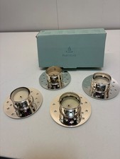 Partylite Glowing Star Gift Set 4 Candle Holders Silver Plated-in box RETIRED