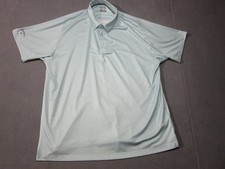 Callaway Polo Shirt Mens 2XL Blue Opti-Dri Golf Performance Stretch Geometric
