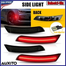 1-10xsmoke Red Led Side Marker Light Set For Chevrolet Camaro 2016 2017 2018-23