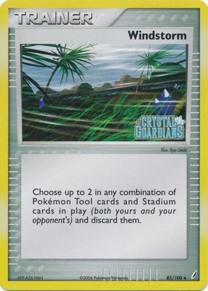 NM-Mint Windstorm - 85/100 - Uncommon - Reverse Holo Pokemon Crystal Guardians
