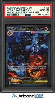 Pokemon 2025 Mega Charizard X ex 125/094 SIR Phantasmal Flames GEM MINT PSA 10