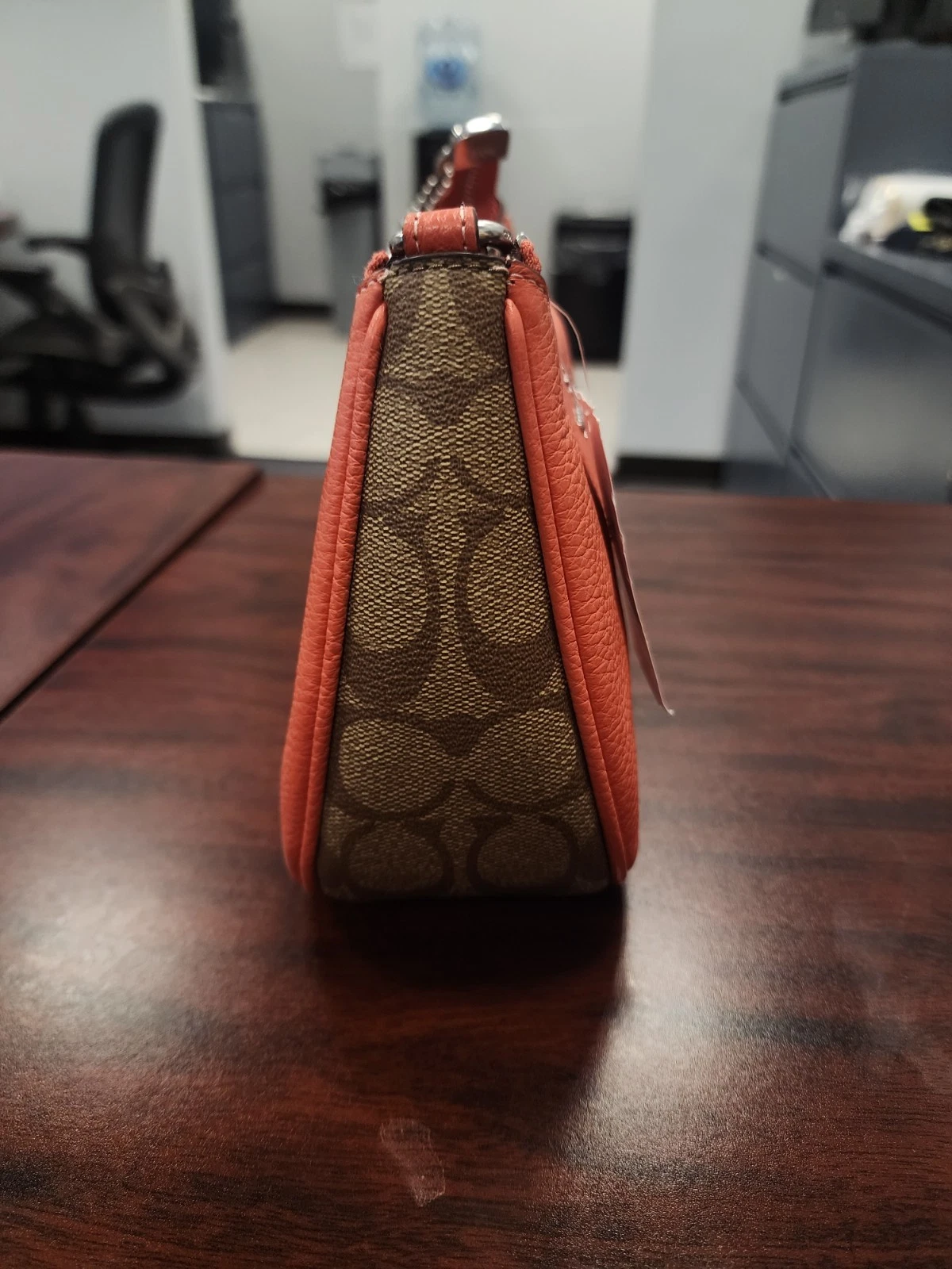 Borsa a tracolla Coach Cj590 Teri cachi mandarino nuova con etichetta