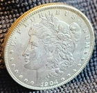 1904 O Morgan Silver Dollar- Fineness .90- Brilliant Uncirculated Condition