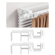 Over-Blinds Curtain Rod Brackets for Outside-Mounted Blinds, Blinds Curtain Rod