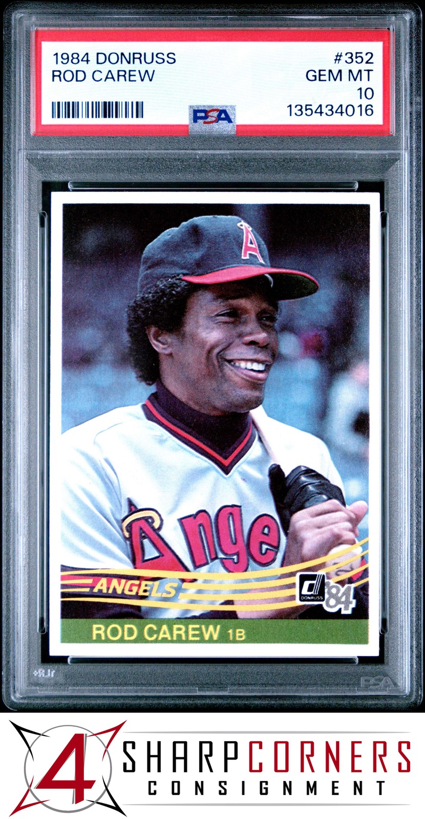 1984 DONRUSS #352 ROD CAREW ANGELS HOF PSA 10