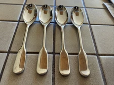 STUDIO WILLIAM ASHCROFT 18/10 STAINLESS SET OF 4 OVAL SOUP TABLESPOONS 8-3/8"