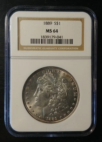 1889  Morgan Silver $1 Dollar Coin NGC Certified MS64