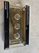 BG Electrical Polished Brass Dimmer Switch 3 Gang 2 Way 