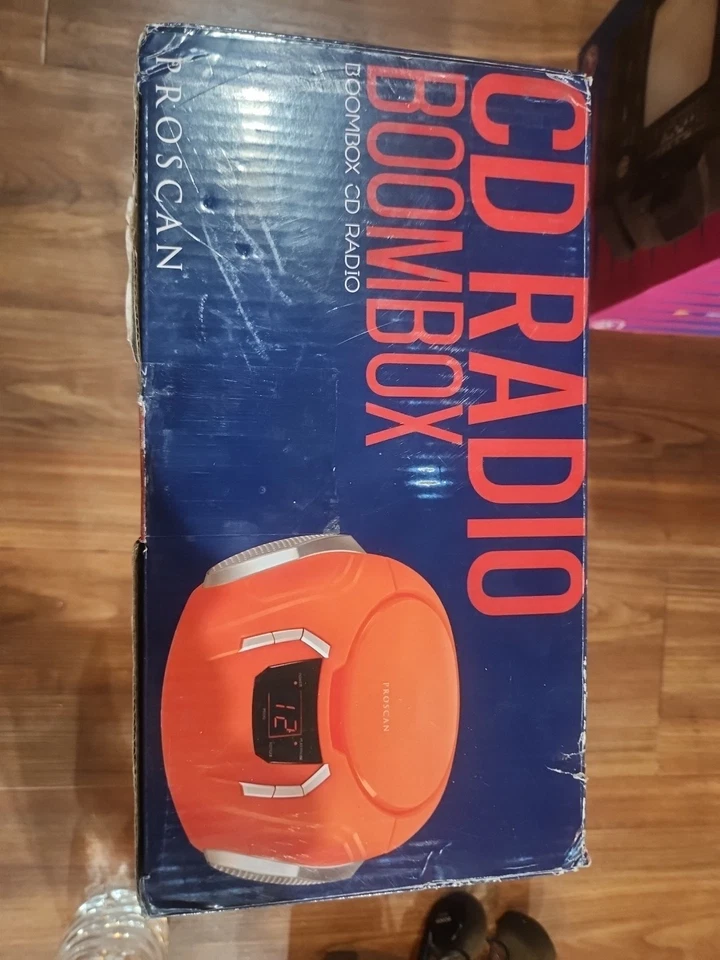 RADIO CD PROSCAN VINTAGE Boombox Portátil NARANJA NUEVO Foto 4 de 4