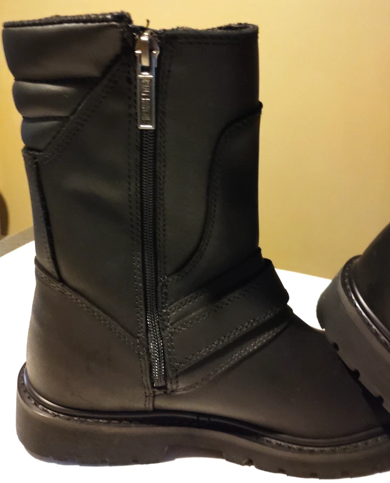 NEW Harley Davidson Mens 8M Booker Black Leather Motorcycle Riding Boots D95194 - Image 3 of 4