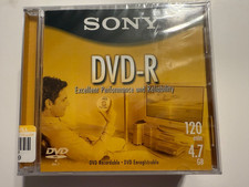 Sony DVD-R 5Pack Discs with Cases 120 min 4.7 GB Blank New Sealed