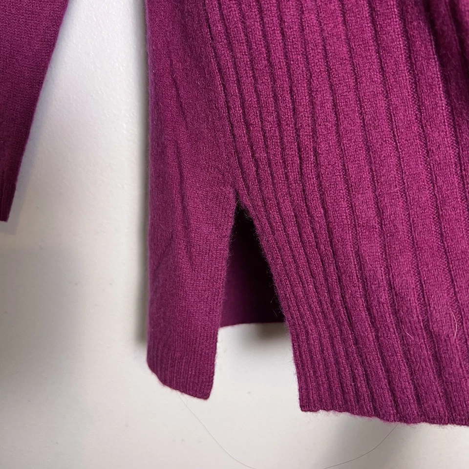 Suéter morado Soft Surroundings 100 % cachemir para mujer talla M Foto 3 de 4