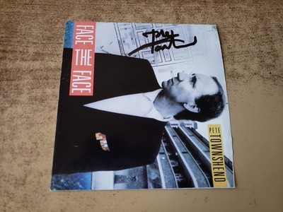 hand signed thick black marker VG++ SLEEVE 1980s Pete Townshend Face sleeve only