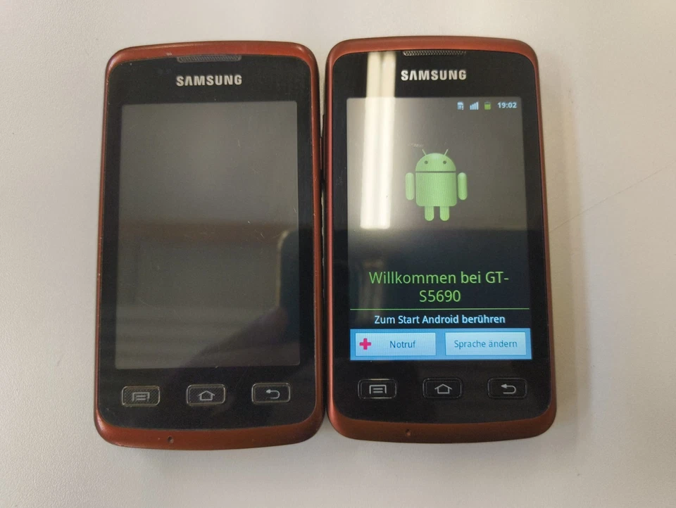SAMSUNG GALAXY XCOVER GT-S5690 ORANGE NEUW.+OVP+EXTRAS+RECHNUNG+DHL VERSAND, Foto 1 von 2