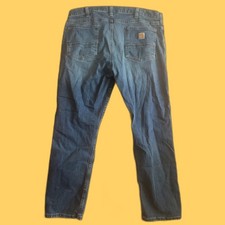 Carhartt Mens 38x30 Relaxed Fit Jeans Workwear Blue Denim