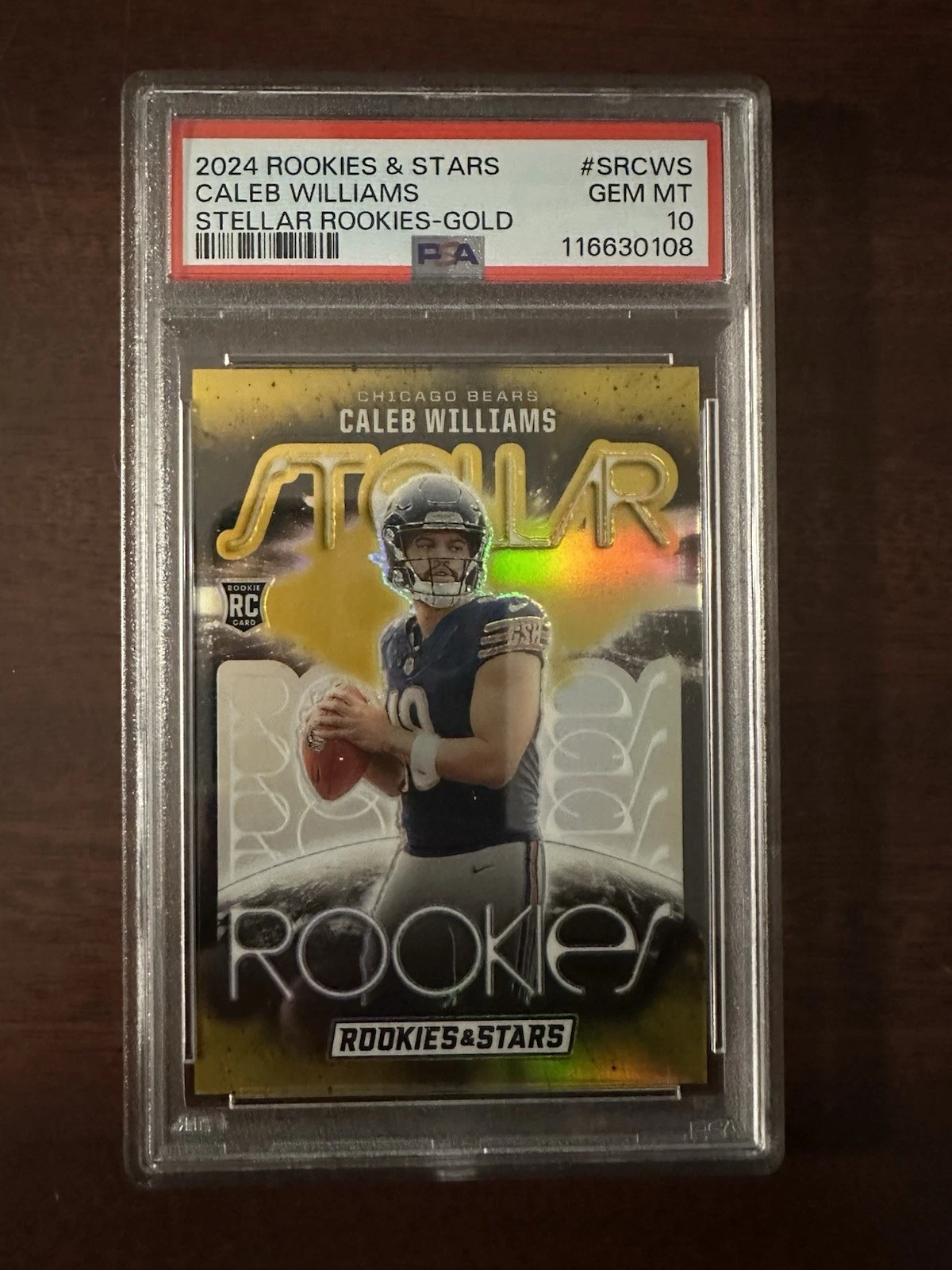 Caleb Williams Panini Rookies & Stars Stellar Rookies #SRCWS Gold