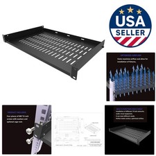 Versatile 1U Vented Cantilever Server Rack Shelf - 12