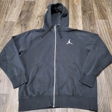 Vtg Nike Air Michael Jordan Jumpman Black Hoo...
