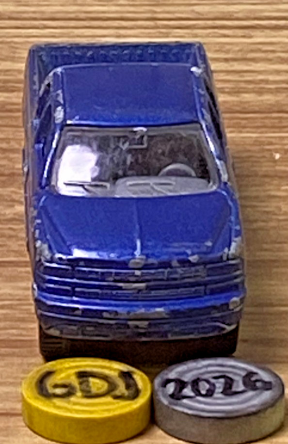 Cobalt Blue Chevy Diecast/Plastic Matchbox Car - GDJ-P-1002
