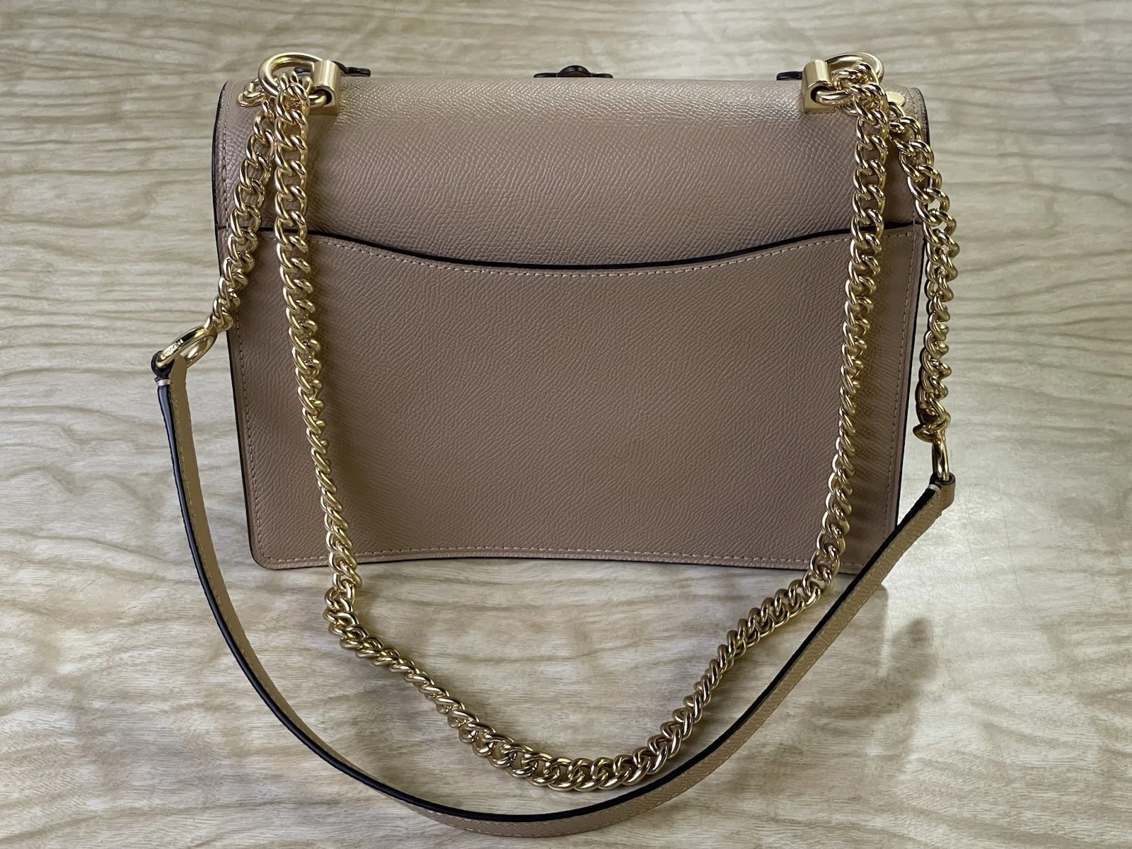 Coach RARA borsa a tracolla limitata trasparente floreale pelle catena tortora rettile