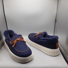 Skechers Cozy Ojai Moccasin Slippers Women's 7.5M Blue Navy A192