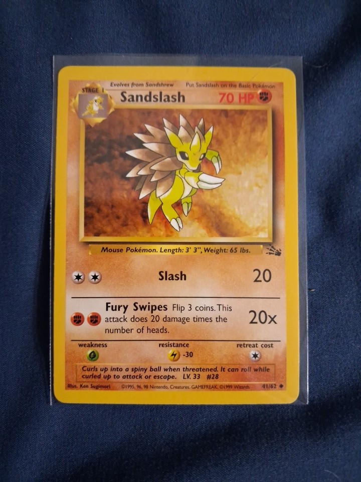 Wizards of the Coast Pokemon TCG Fossil Sandslash 41/62 Uncommon