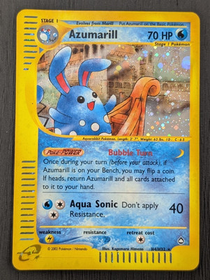 Azumarill Holo Rare H4/H32 Aquapolis 2003 Pokémon English E-reader WOTC LP