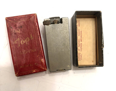 Vintage Block Lighter Circa 1940-1950 Tops Blairsville PA Made In USA w/ box