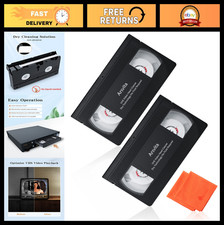 VHS/VCR Head Cleaner Kit - 2 Pack Video Cleaning Solution for VCR Players, Dry