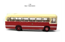1:76 Scale Red Leland Light City Bus Classic Vintage Car Model Diecast Metal