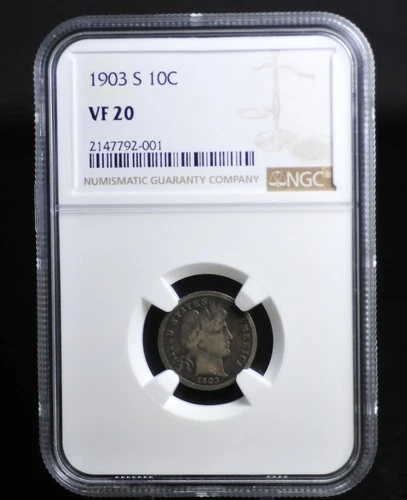 1903-S NGC VF20 Barber Dime