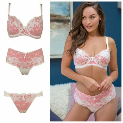 Pour Moi Amour ungepolsterter Bügel-BH creme/koralle, kurzer oder Brazilian Slip