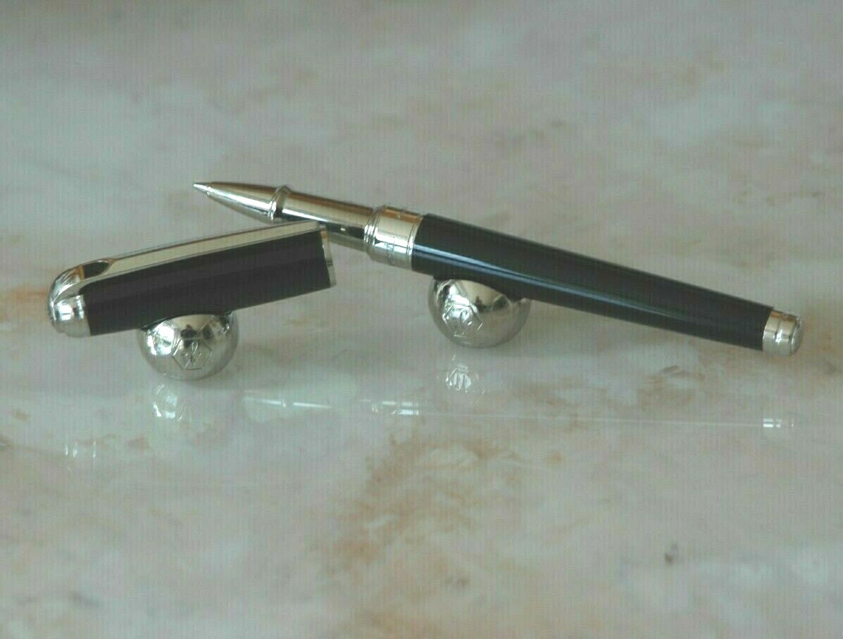 Stylo Roller / Bille De Prestige ST DUPONT Ligne D Laque Noire - Modèle T105, Neuf De Stock Avec étiquettes