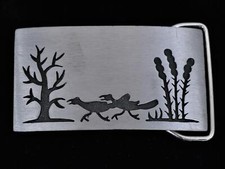 Southwestern Roadrunner Pewter Vintage Belt Buckle