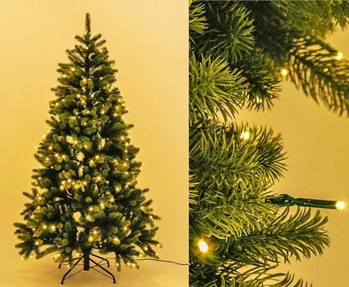 Künstlicher Tannenbaum 180cm mit Spritzguss Nadeln und LED Beleuchtung - Bild 8 von 8