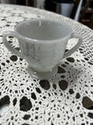 Vintage 1950s Anchor Hocking FIRE KING Laurel Lustre Sugar Bowl Gray