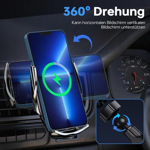 Bezprzewodowa ładowarka Auto Uchwyt na telefon komórkowy Indukcyjny do iPhone Samsung Android - Zdjęcie 4 z 7